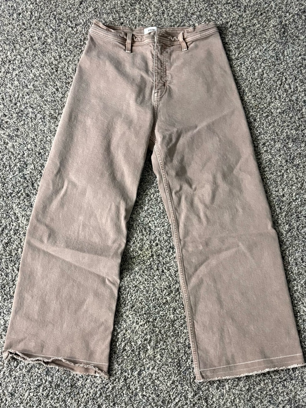 Women’s Pistola Wide Leg Cotton Pants in Mauve Taupe